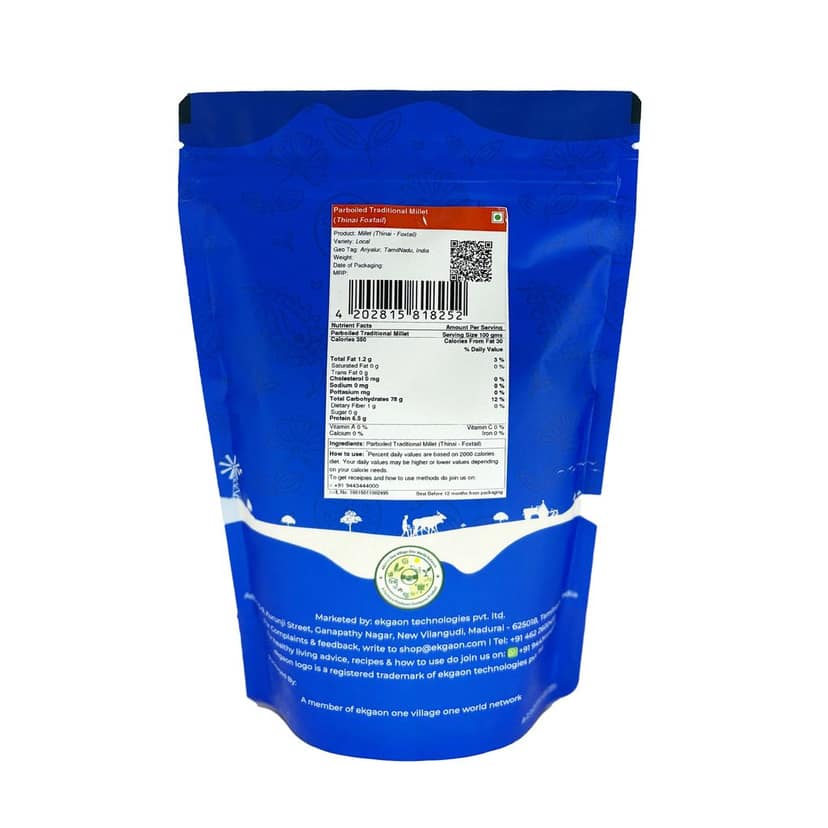 Parboiled Traditional Millet (Thinai - Foxtail) 1kg view 2
