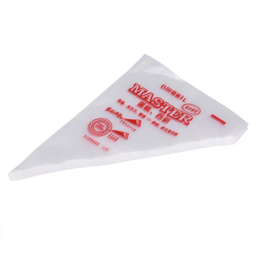 Master Transparent Disposable Piping Bag Full Size Pack, 100 Pcs