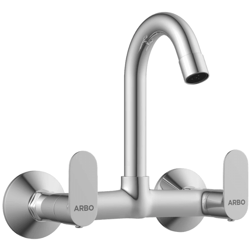 SL-2613 Sink Mixer With Swinging Spout With Connecting Legs With Wall Flange (Wall Mounted Model) view 2
