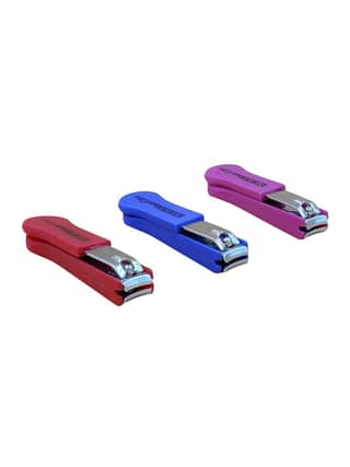 INDRICO Nail Clipper Cutter Stainless Steel Multicolor Pack of 3