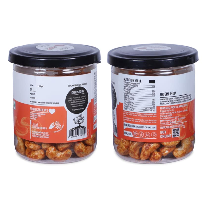 Ariga Foods Tomato Cream Roasted Kaju | Cashews (200 g) view 2
