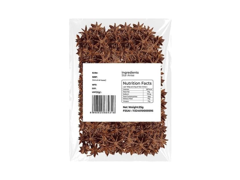 Edhwi Premium Star Anise,25g | Whole Pods | Aromatic & Flavorful | Perfect for Cooking, Baking, and Beverages | Gluten-Free & All-Natural | Rich in Antioxidants view 2