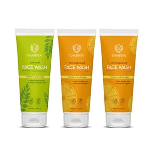 CAMISTA Anti Acne Face Wash with Neem & Aloe Vera Extract & Skin Brightening Face Wash with Orange Peel & Mulberry Extract (Combo)