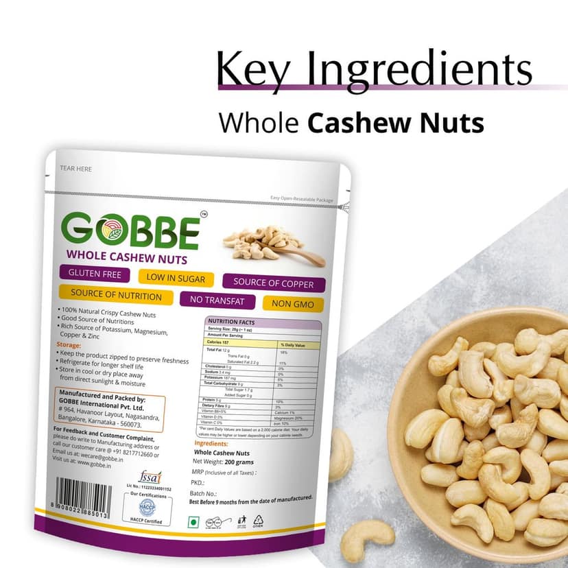 GOBBE Premium Almonds + Cashew Nuts + Pistachios view 2