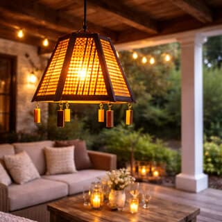 WEEBIZ Jullian12 Wall Lights, Ceiling Lights, Hanging Lights (Pendant Lights), Wall Lights Lamp Shade (Bamboo)