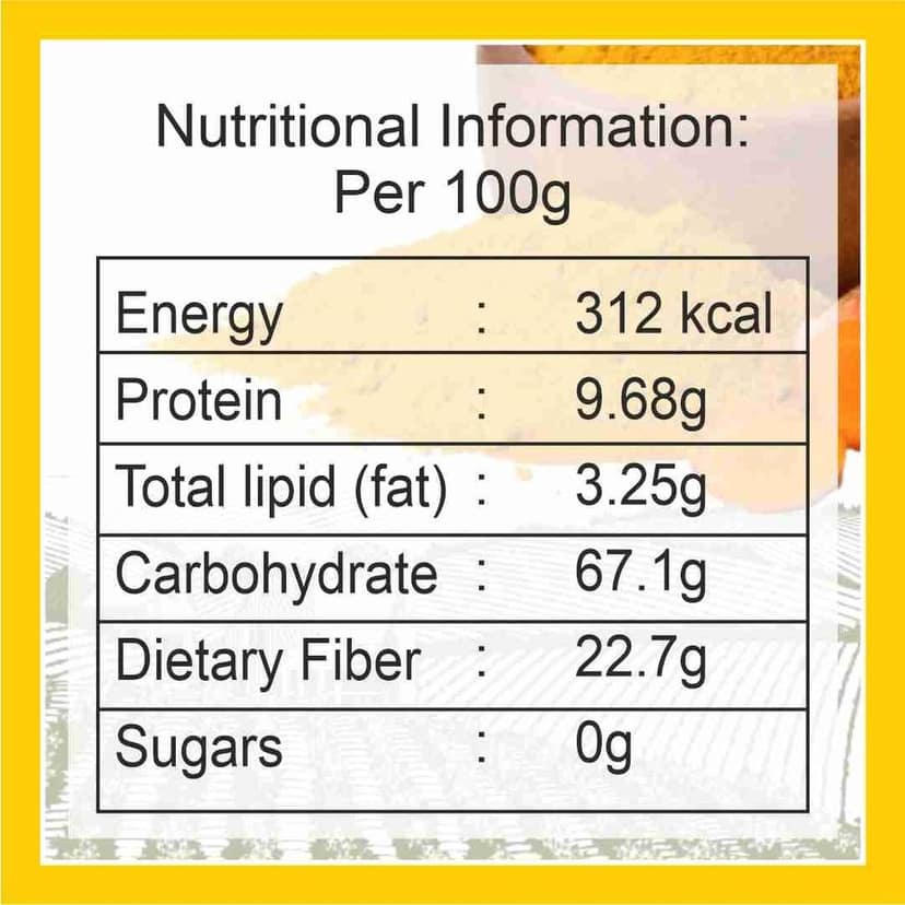 Turmeric Powder 100gm – Dera Bera Nanak Natural Haldi Powder for Flavorful Meals & Health. view 2