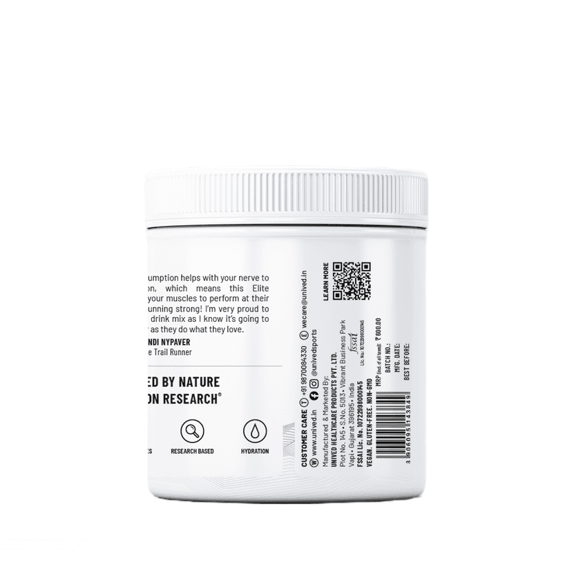Unived Elite Hydration Mix for Sports, Running & Cycling Bare Naked view 2