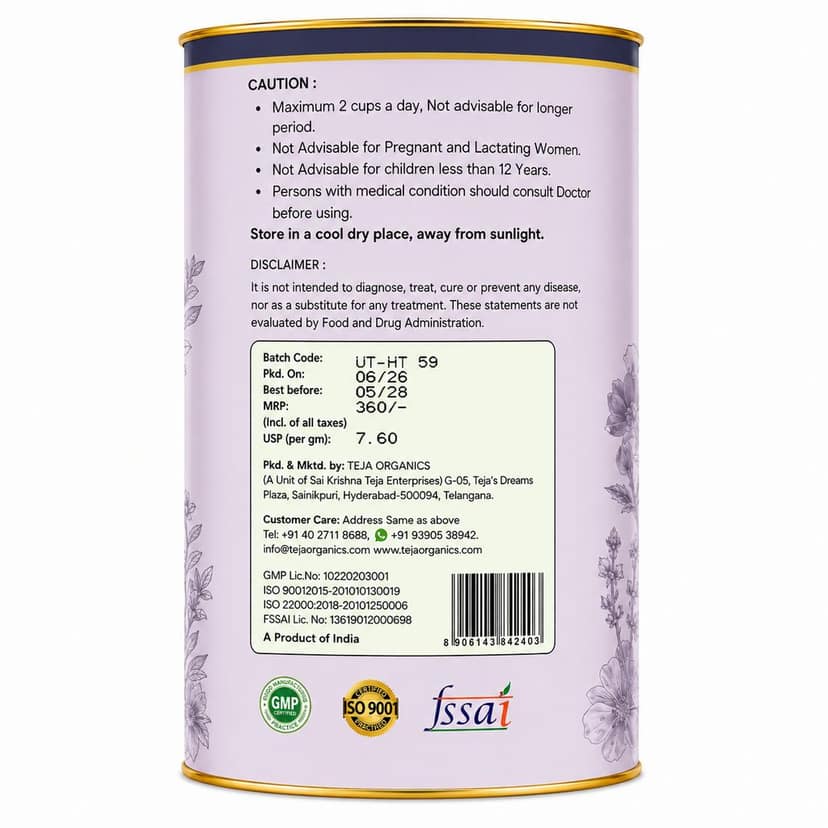 Lavender Tea 50 gm | 100% Pure Lavender Flowers | Caffeine Free Herbal Tea | Supports Relaxation Sleep Stress Relief view 2