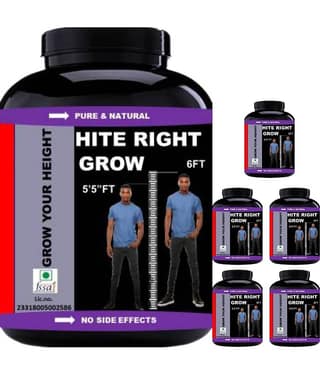 VITARA HEALTHCARE hite right grow mango flavor 0.6 kg Powder Pack of 6