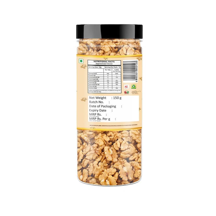 YUM YUM California Walnut Kernels, Akhrot Giri Dry Fruits - Walnuts - 150g view 2