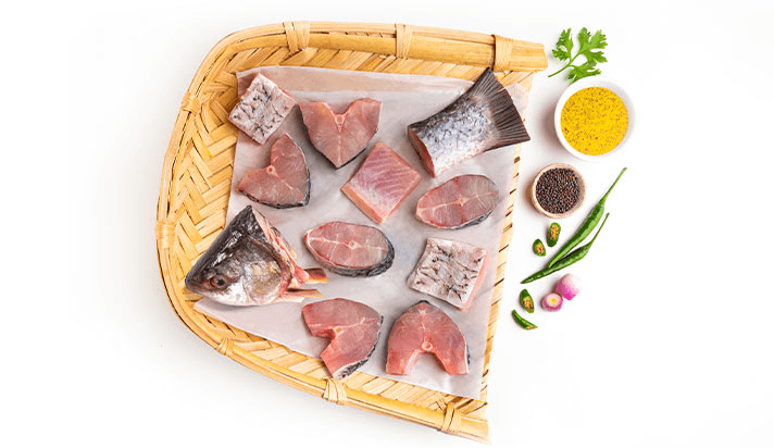 Rohu (Rui) Medium Bengali Cut (With Head)