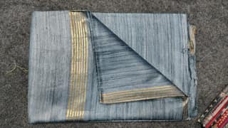 Pure Tussar Kosa Silk Saree with Zari Border