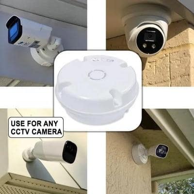 PVC Round Junction Box , Indoor/Outdoor with Nails , (5X5) For CCTV Cameras (White) view 2