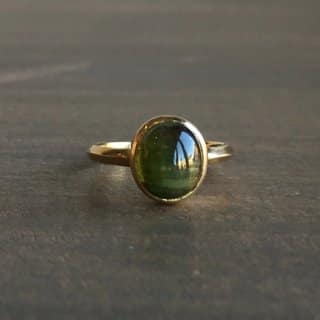 Cat's Eye Stone Ring Adjustable Ring for Women