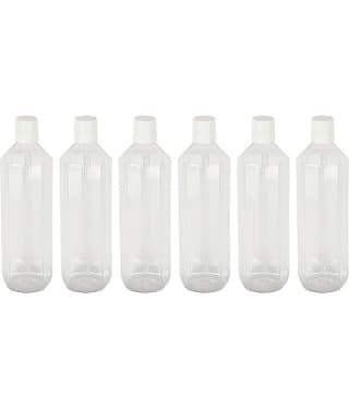 PearlPet Gemini-blue Transparent PET Water Bottle 1000 mL ( 6 )