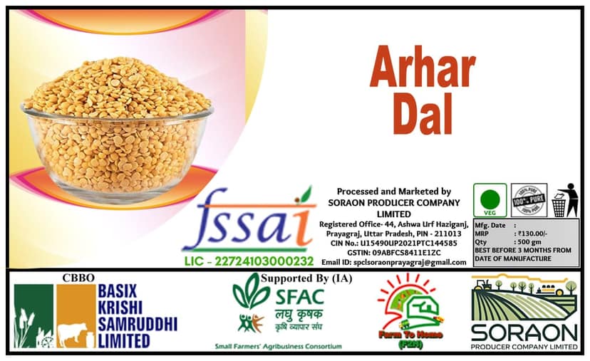 Arhar Dal, 500g, 100% Pure view 2