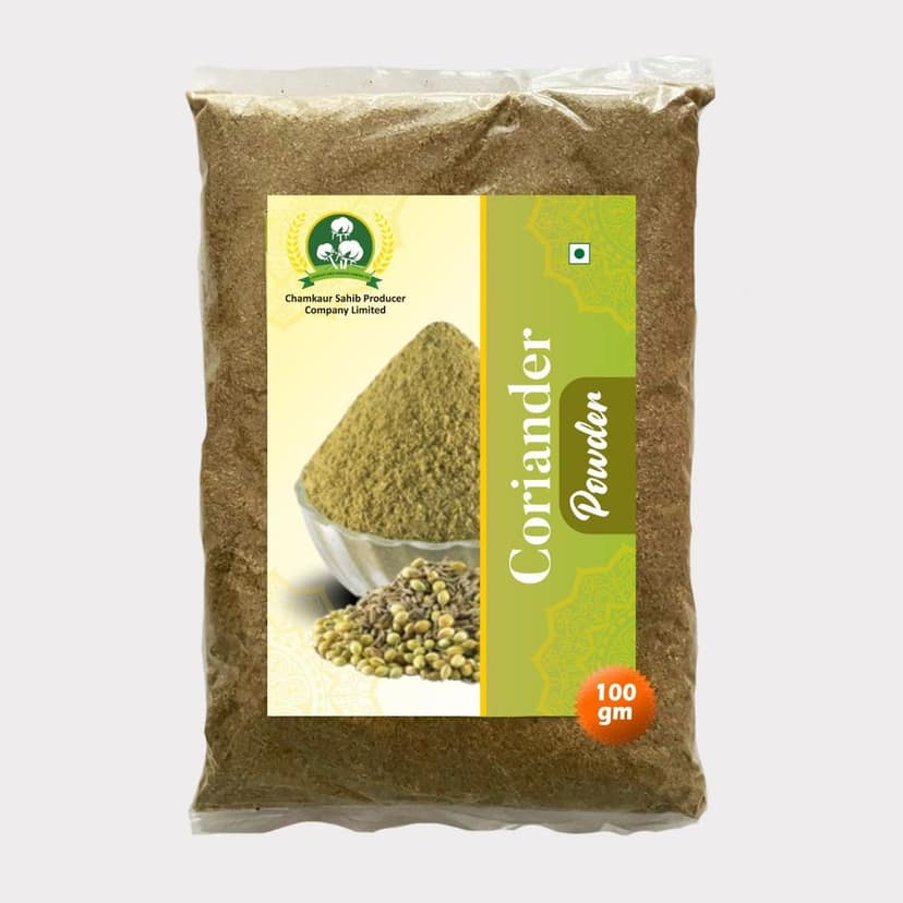 Pure Coriander Powder – 100 gm by Chamkaur Sahib - Fresh, Flavorful & Sourced from Natural Farmers.