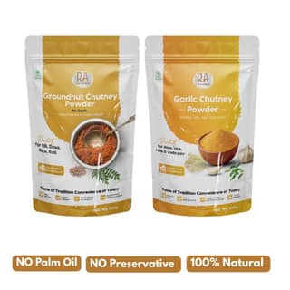 Garlic Powder Combos (Garlic chutney power 100Ggms + Groundnut chutney powder w/ Garlic 100 Gms)