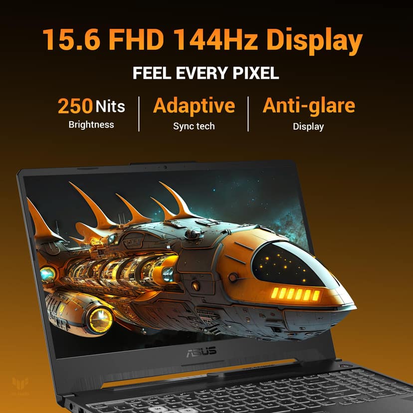 ASUS TUF A15 (2025),Smartchoice, AMD Ryzen 7 7445HS,Gaming Laptop,RTX 3050-4GB,75W TGP,16GB RAM (Upgradeable Upto 64GB) 1TB SSD,FHD,15.6",144Hz,M365 Basic(1Y),Office 2024,Black,2.3 Kg,FA506NCG-HN251WS ASUS TUF A15 (2025),Smartchoice, AMD Ryzen 7 7445HS,G view 2