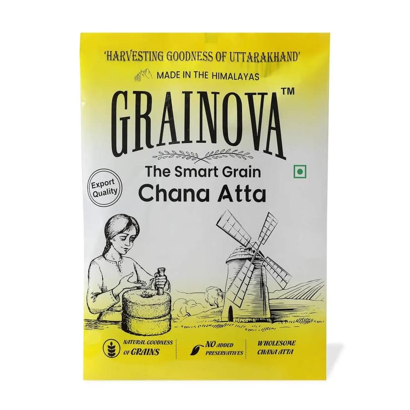 GRAINOVA Chana Atta | Gram Flour | Sattu , Sattu Atta | Chana Atta 500gm | Besan | Besan Ka Chilla | Gram Flour | Sattu Powder