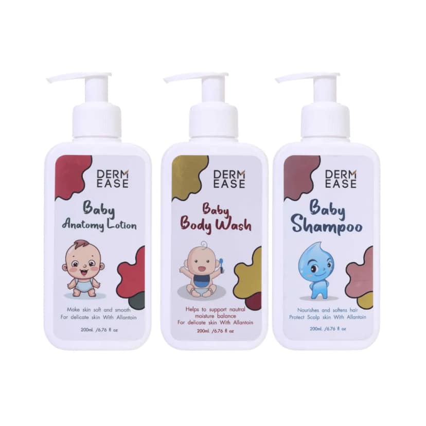 Dermease Gentle Baby Wash Lotion and Shampoo Combo