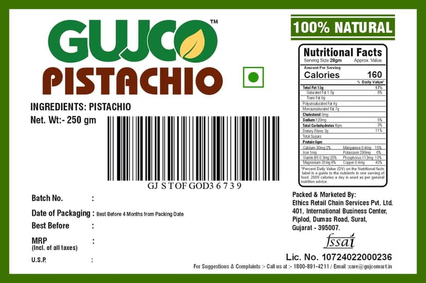 GUJCO Pistachio view 2