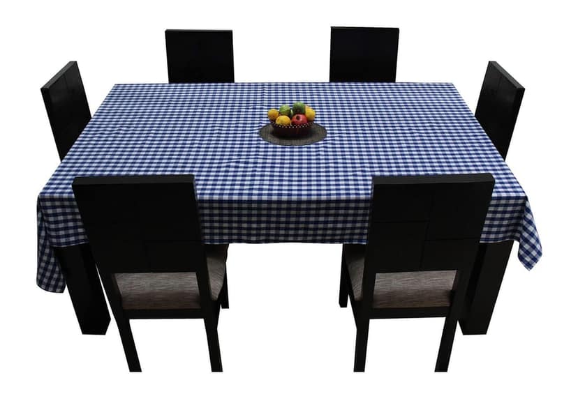 AIRWILL Branded, 100% Cotton Yarn-Dyed Multicolor Checks with 6/8 Seater Tablecloth, Sized 140cm Width and 180cm Length, Pack of 1 Piece view 2