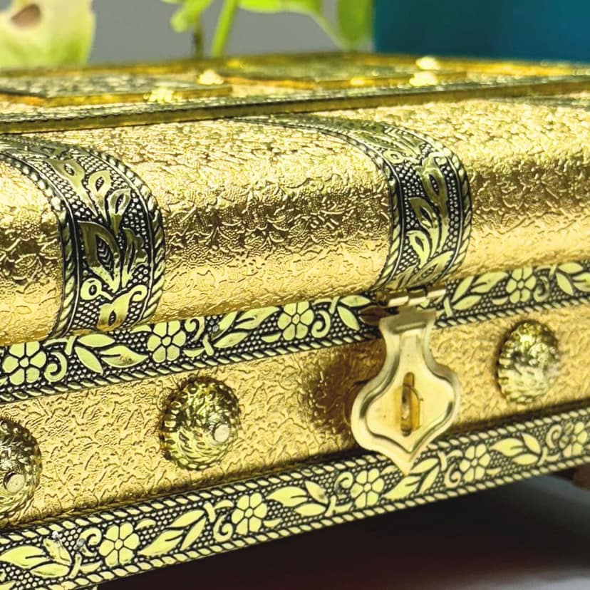 NAVRANG Wooden Meenakari Box For Jewellery, Dry Fruits, sweets Gift for Multipurpose Use view 2
