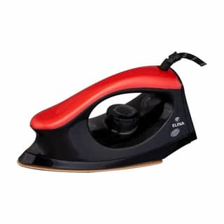 Elina 1000-watt Dry Iron with American Heritage Non-Stick Coated Golden Sole Plate | Ergonomic Design | Easy Grip Temperature Knob