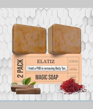 Elatiz Beauty Sandalwood & Saffron soap Magic Soap for All Skin Type ( Pack of 2 )