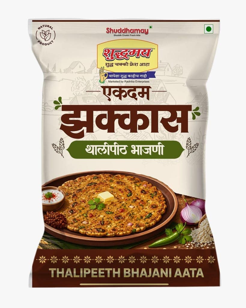 Ekdum Zakasss|500gms|Shuddhamay Thalipeeth Bhajni|Pure aroma and Slow-Roasted blend of grains|Tasty and delicious