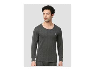 VIP Men's Full Sleeves Round Neck Regular Fit Thermal Top - L