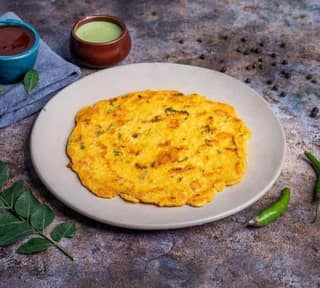 Moong dal chilla with curd