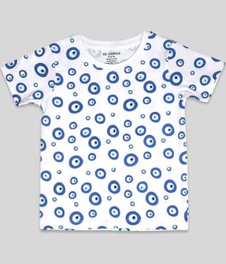 Be Awara Pack of 1 Unisex for Baby Cotton T-Shirt ( White )