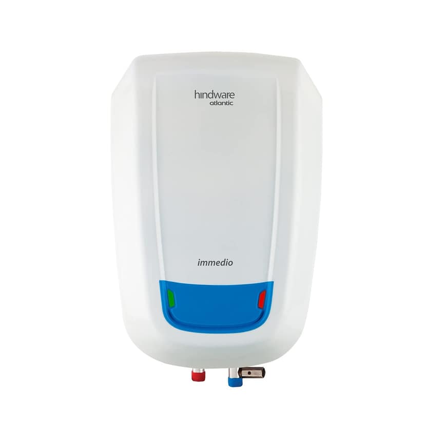 Hindware Immedio Blue 5L Instant Water Geyser, White & Blue
