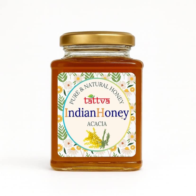 IndianHoney Rajasthan Acacia & Tulsi Honey Combo (Pack of 2) | Pure & Natural | 1kg (500g Each) | Unprocessed & Unfiltered Natural Sweetener view 2