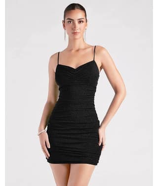 Addyvero Women Polyester Embellished Bodycon Dress ( Maroon )