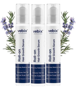 Vebix Professional Rosemary Roll-On Hair Serum 27 mL Pack of 3