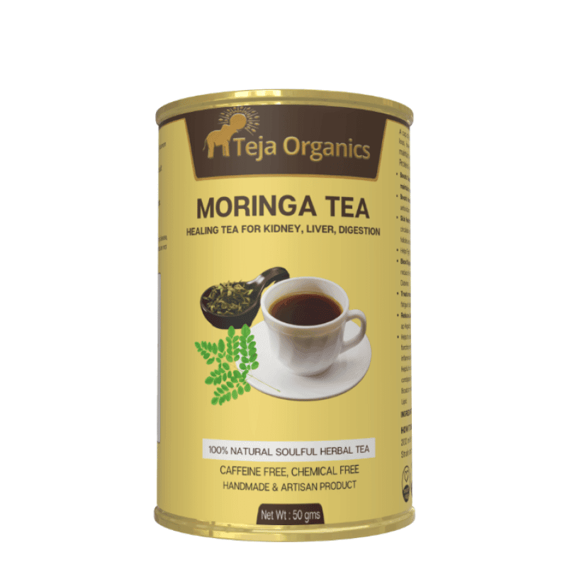 Moringa Tea 50 gm | 100% Moringa Leaves | Nutrient-rich superfood | Support immunity | Metabolism | Detoxification & overall wellness | Caffeine Free Herbal Tea