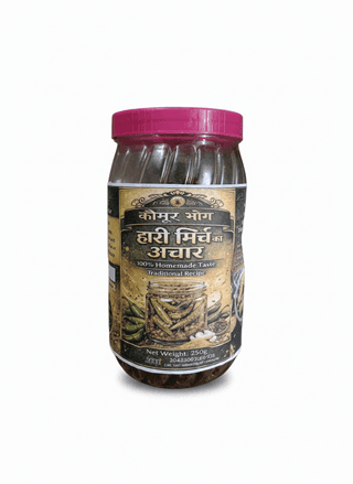 Koumur Bhog Hari Mirch Achar (Green Chilli Pickle) - 250g