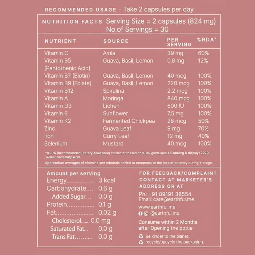 Earthful Multivitamin Women 18+ view 2