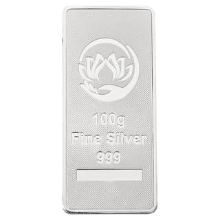 100g Fine Silver Bar 999 Purity | Pure Silver Biscuit | Investment Grade Silver Bullion