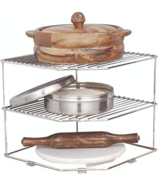 Winstar - Silver Stainless Steel Storage Racks ( Pack of 1 )