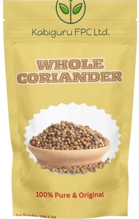 Kabiguru FPC Ltd. 100% Pure & Original Whole Coriander - 200 GM