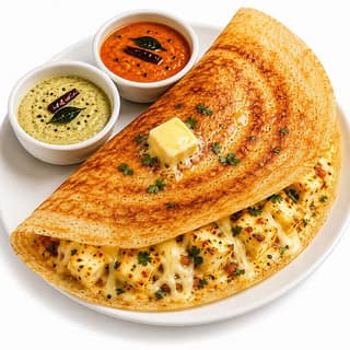 Butter cheese paneer dosa