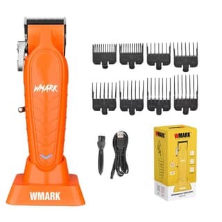 WMARK NG-139 Premium Salon Series 8000-8500RPM 385 Double Ball Motor Zero Gapped Hair Clipper High Precision Fade Blade with DLC Process 2500mAh Battery USB Charging & Stand 180-Min Runtime, Model 3 WMARK NG-139 Premium Salon Series 8000-8500RPM 385 Doub