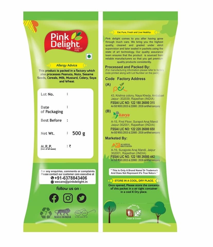 Pink Delight Spices | Sarso Peeli (Yellow Mustard Seed) | Natural & Organic Whole Spices | 500 Gm Pack view 2