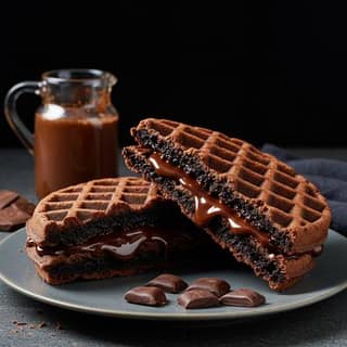 Belgian Dark Waffle Sandwich