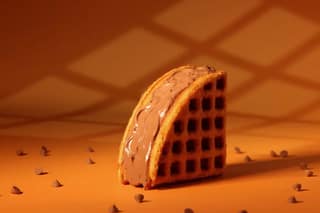 Belgian chocolate milk waffles