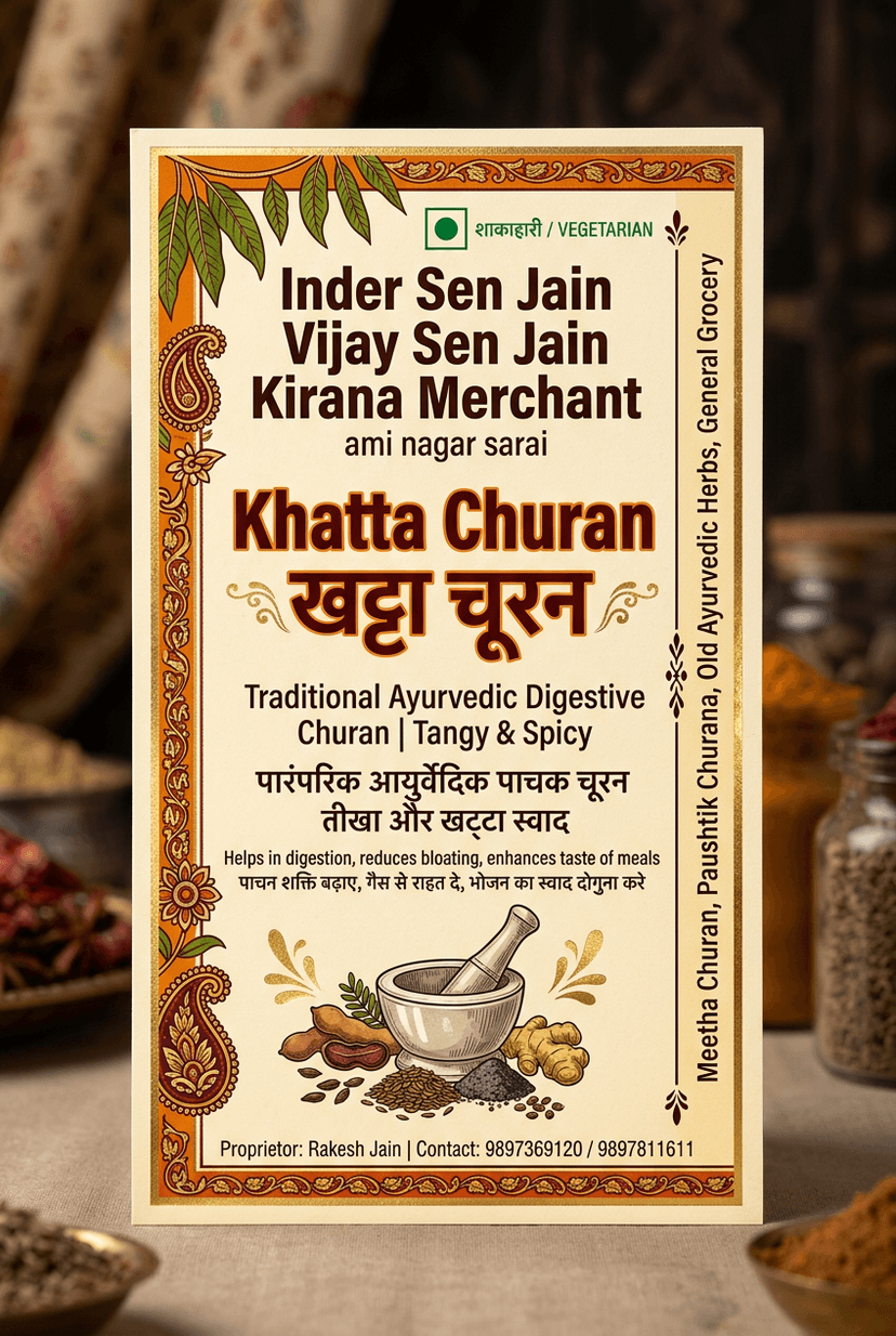 Khatta Churan Traditional Ayurvedic Digestive Powder Tangy and Spicy Herbal Churan 500gm view 2